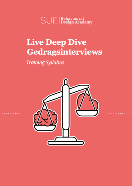 Voorkant van de brochure Live Deep Dive Gedragsinterviews